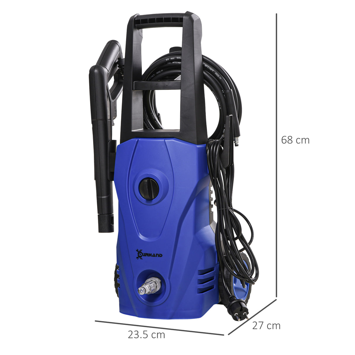 easycomfort easycomfort idropulitrice ad alta pressione 1600w con ugello regolabile e kit pulizia 35x28x65 cm blu e nero