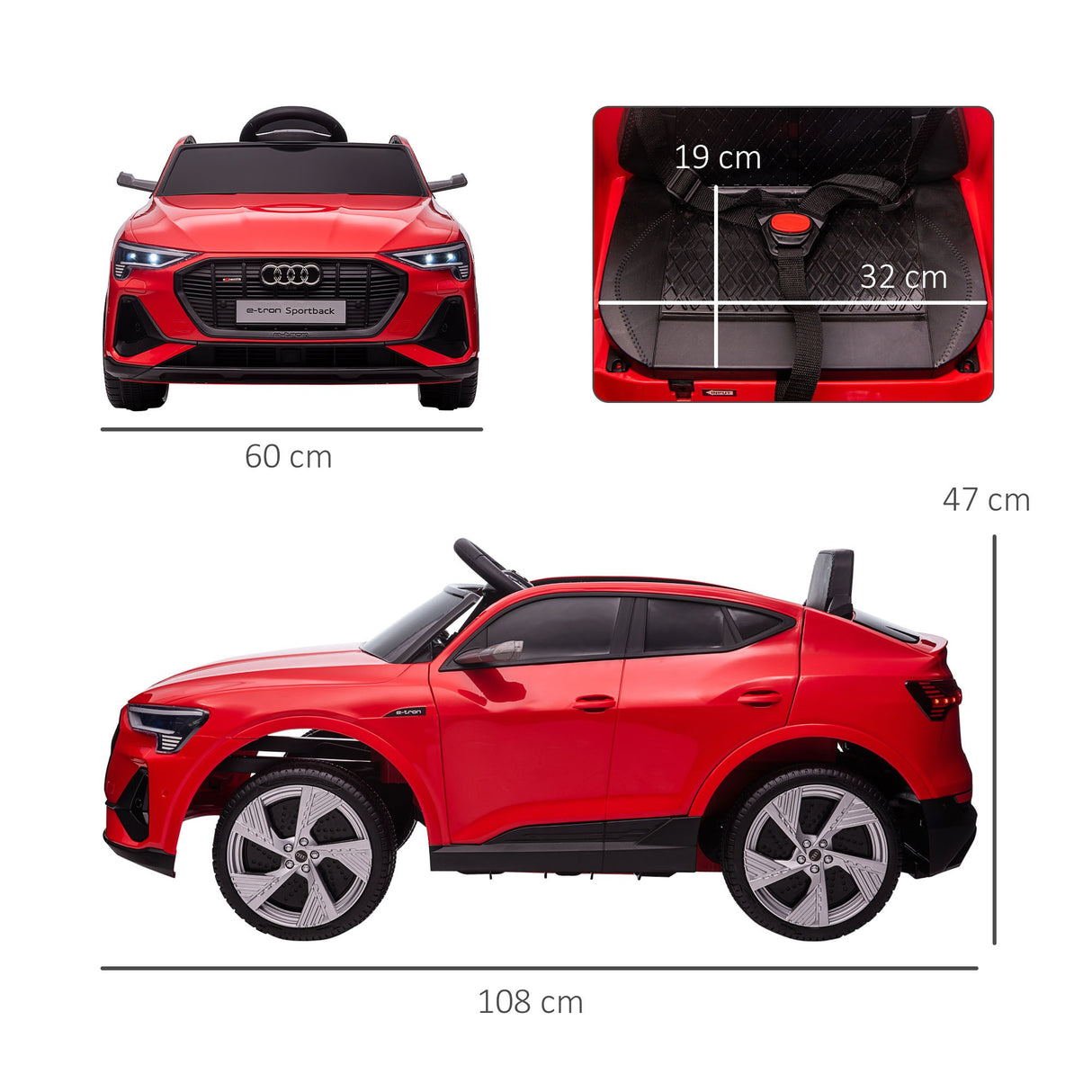 easycomfort easycomfort macchina elettrica per bambini 12v con telecomando velocita 3 8kmh luci e musica eta 3 5 anni rosso