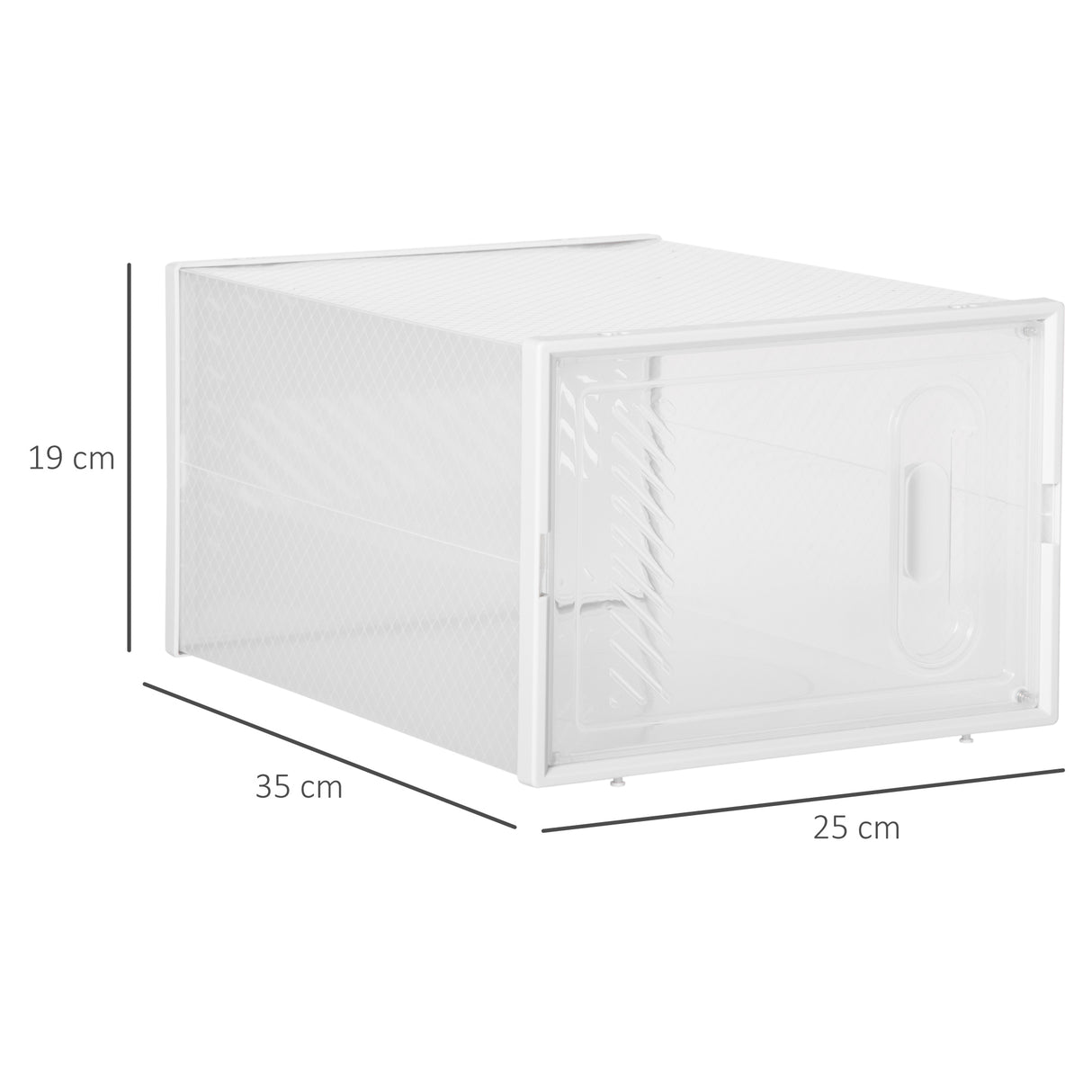 easycomfort easycomfort mobile scarpiera rettangolare in plastica pp 18 box 25x35x19 cm per scarpe max 43 eu vestiti e libri