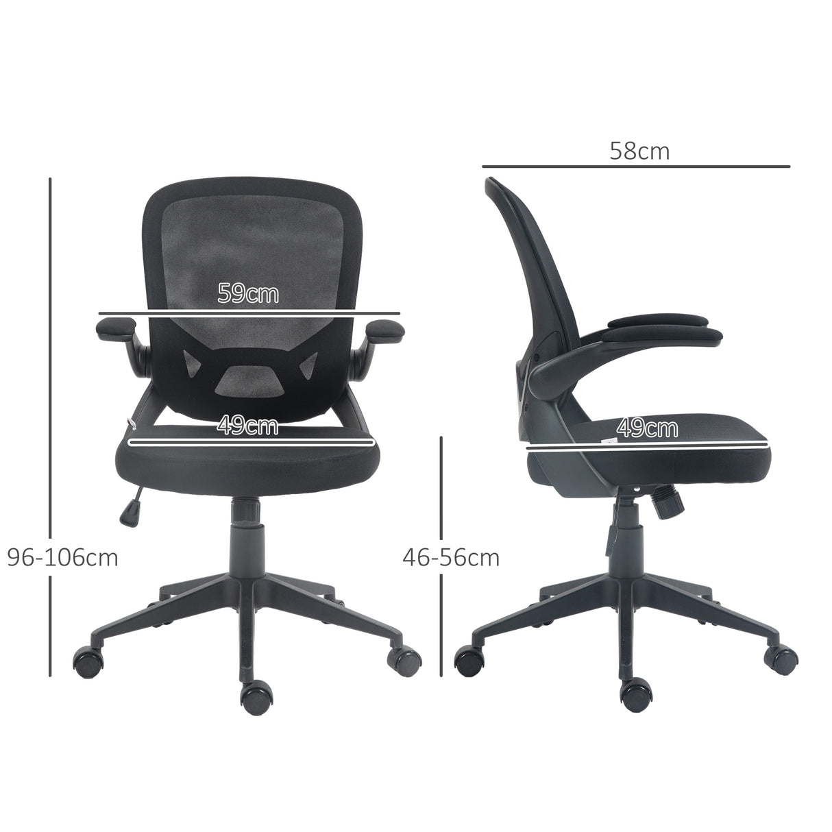 easycomfort easycomfort sedia da ufficio ergonomica con altezza regolabile braccioli ribaltabili e tessuto a rete nero