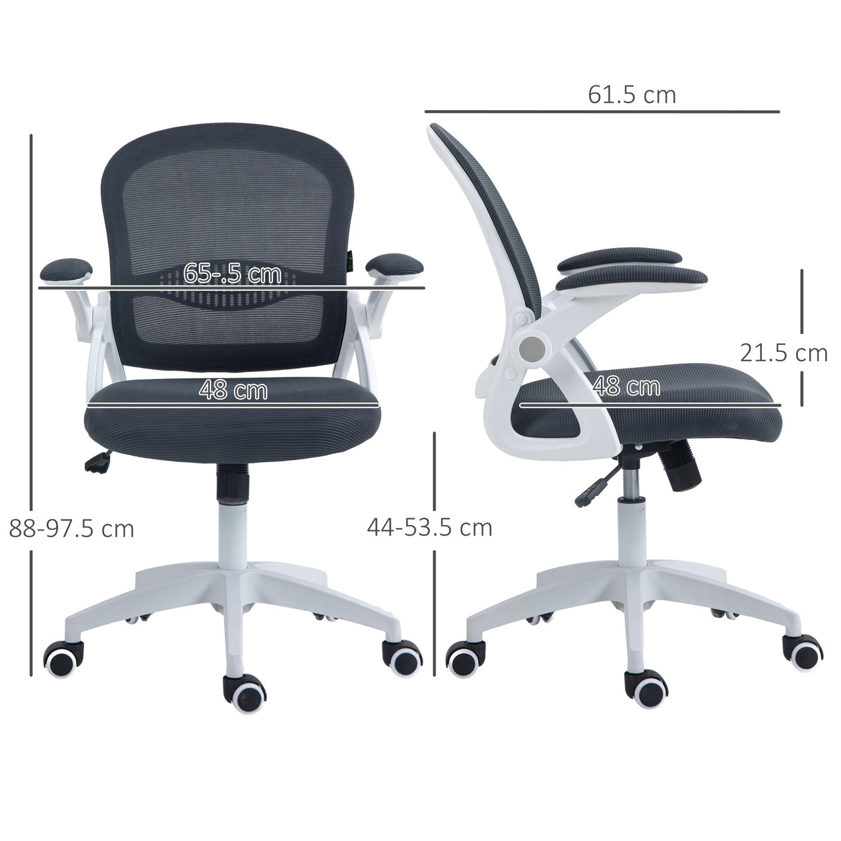 easycomfort easycomfort sedia da ufficio ergonomica con schienale a rete e altezza regolabile 65 5x61 5x88 97 5cm grigio