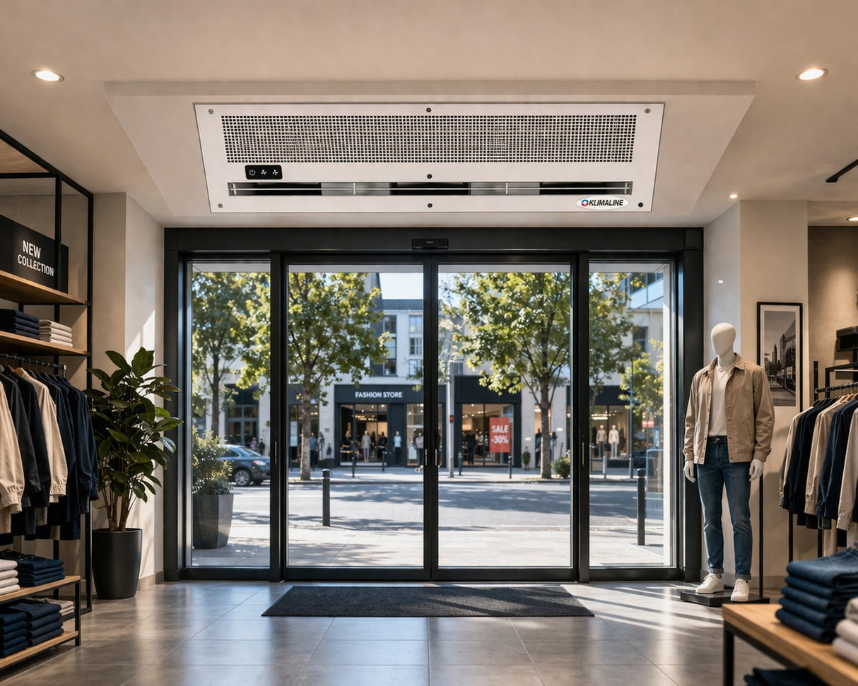 klimaline barriera d aria ad incasso klimaline ecoline 1s 738b da 120 cm 2 velocita senza resistenza con telecomando incluso