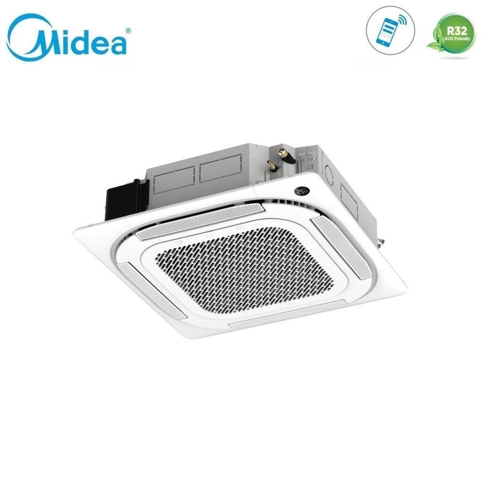 midea condizionatore dual split a cassetta midea 1212 con m3og 21hfn8 r 32 wi fi optional con telecomando e griglia