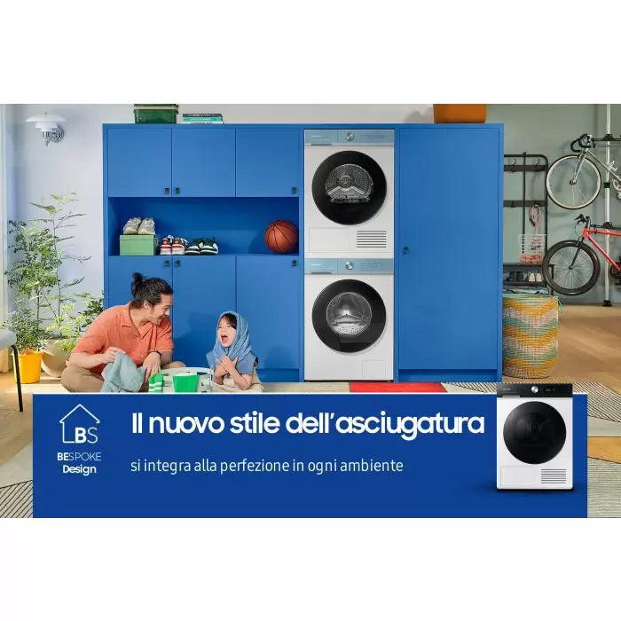 asciugatrice a pompa di calore samsung bespoke ai 9 kg quickdry dv90bb7445ge axlxp 600x85x60 a___ 10