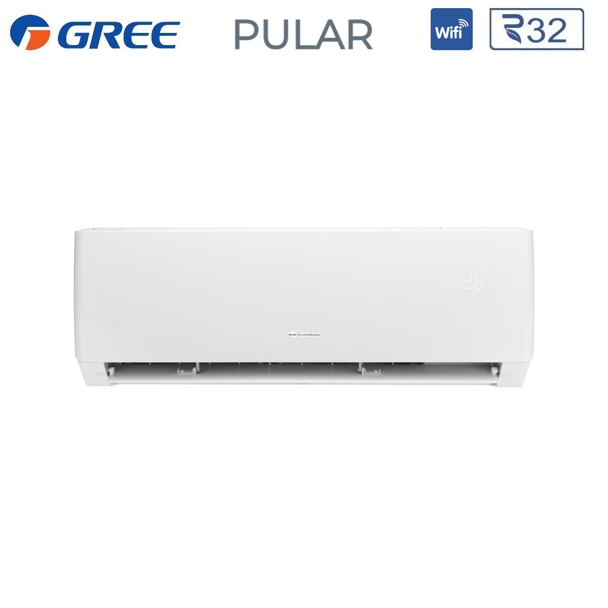 climatizzatore condizionatore gree dual split inverter serie pular 7_9 con gwhd 18 nk6oo r 32 wi fi integrato 7000_9000