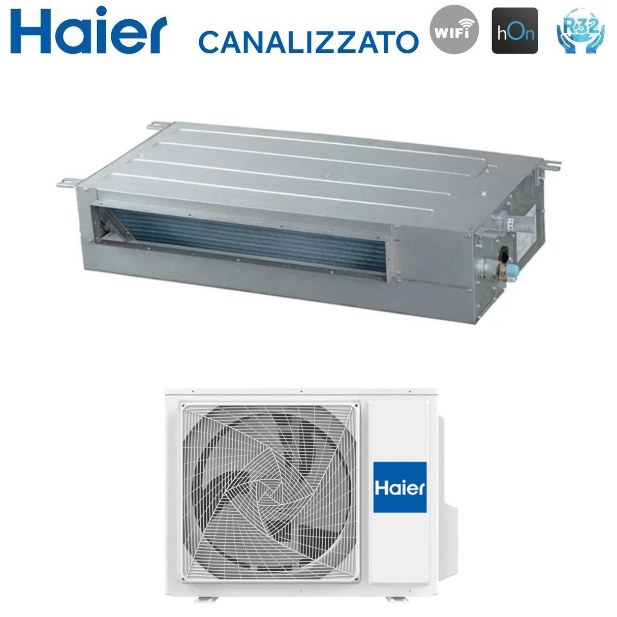 climatizzatore condizionatore haier inverter canalizzato slim bassa prevalenza 24000 btu ad71s2ss1fa r 32 wi fi optional