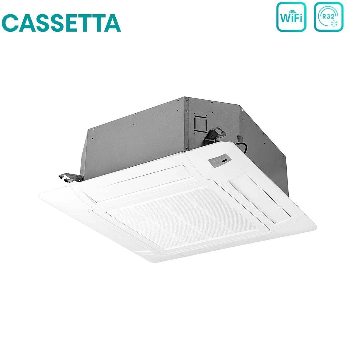 climatizzatore condizionatore hisense dual split inverter a cassetta 9_9 con 2amw42u4rgc r 32 wi fi optional 9000_9000 con telecomando e pannello incluso