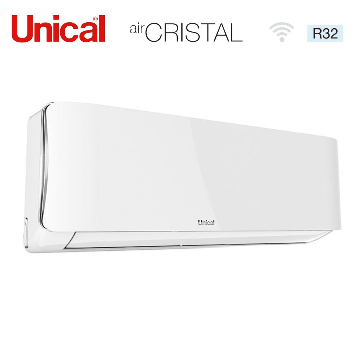 climatizzatore condizionatore unical dual split inverter serie air cristal 13_13 con xmx3 21he r 32 wi fi optional 13000_13000