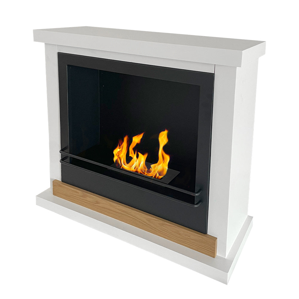 divina fire camino a bioetanolo biocamino da terra divina fire stoccolma in legno bianco l75xp24xh68 cm ean 8056157807650