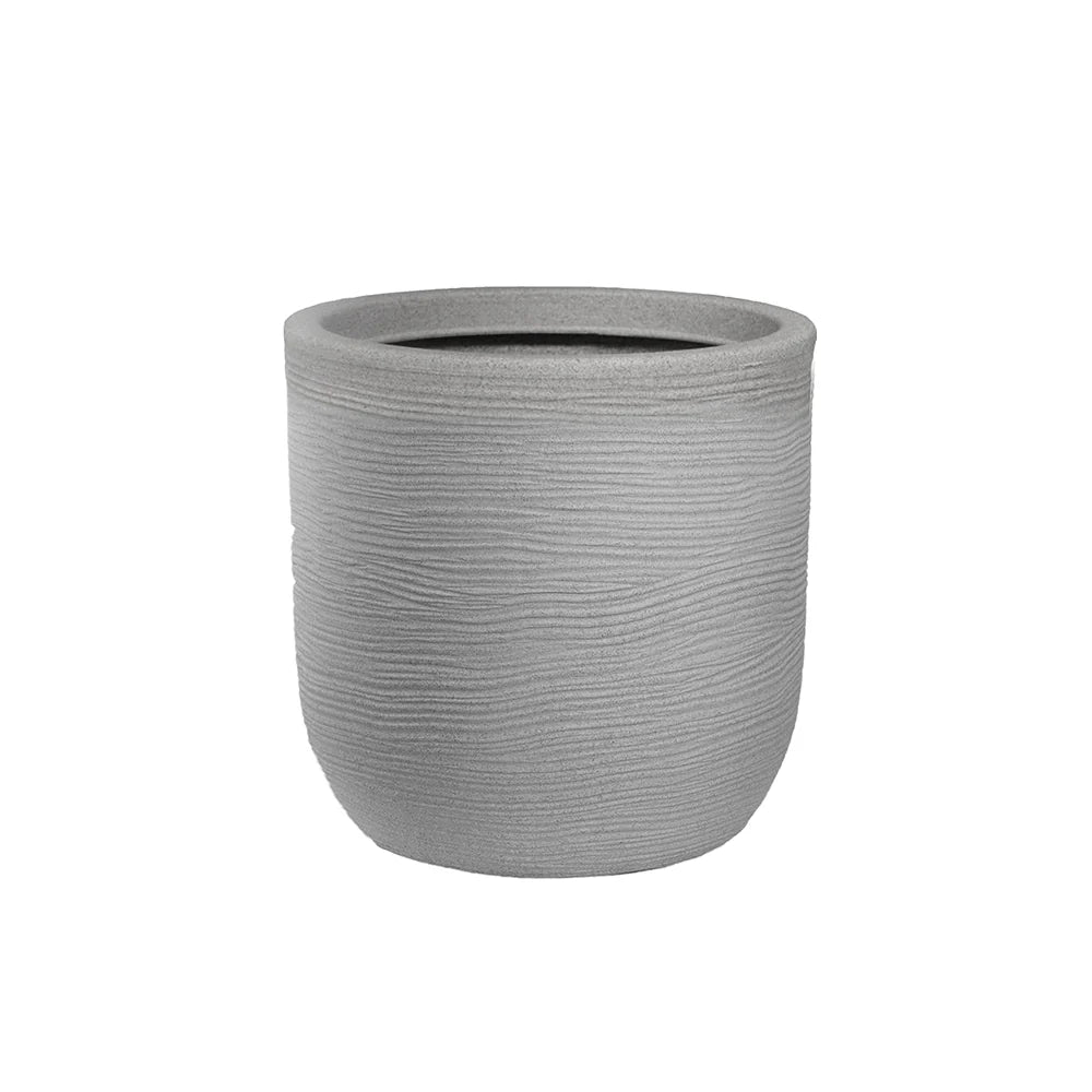 divina garden vaso in resina da esterno interno per piante cilindro di design d 35x34h raffaello beige ean 8056157809029