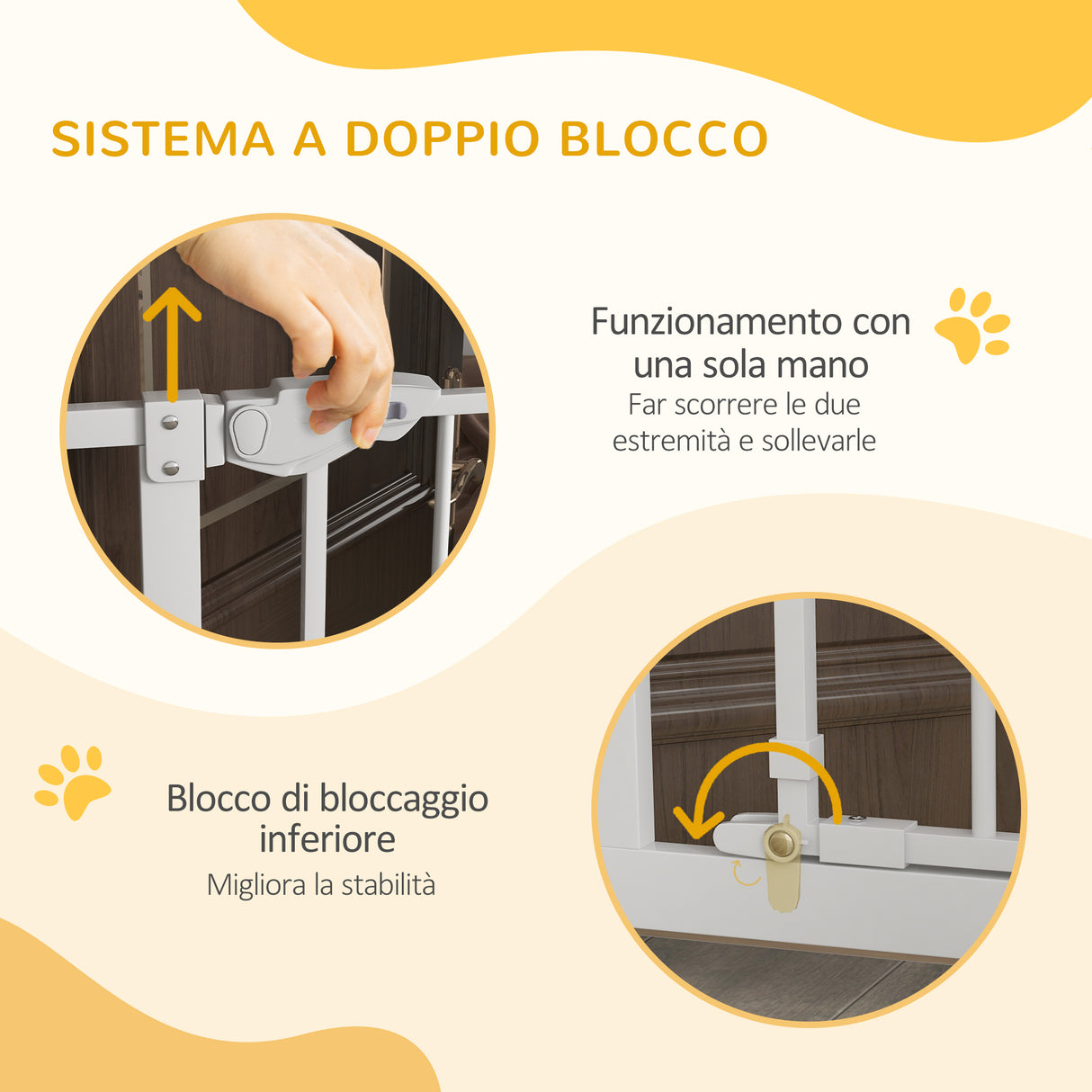 easycomfort easycomfort cancellino per cani regolabile alto con porta piccola e chiusura automatica 74 80x104cm bianco