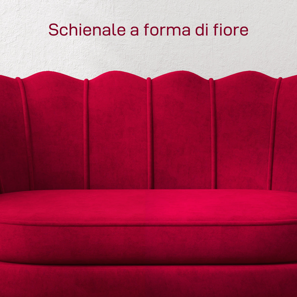 easycomfort easycomfort divanetto 2 posti in stile industrial chic in tessuto effetto velluto e metallo 130x77x77 cm rosso scuro