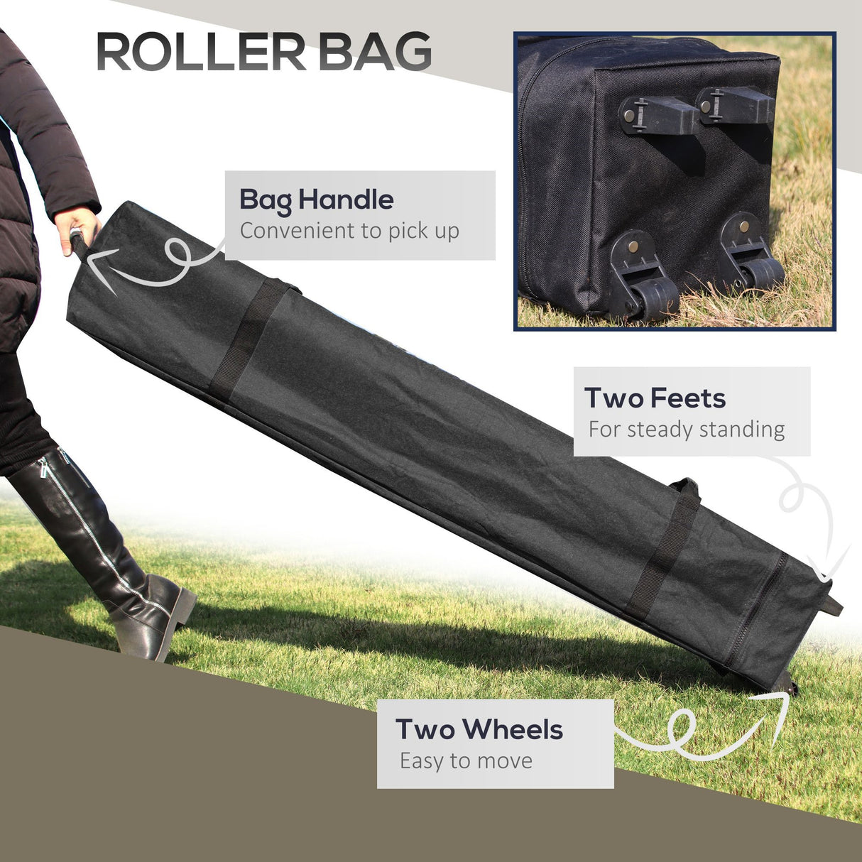 easycomfort easycomfort gazebo pieghevole 4x4 con borsa da trasporto picchetti funi e sacchi di sabbia inclusi 392x392x283 cm grigio