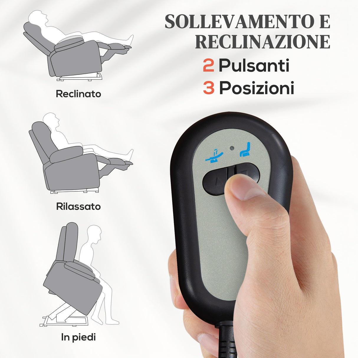 easycomfort easycomfort poltrona relax alzapersona elettrica reclinabile con telecomando e poggiapiedi in tessuto grigio chiaro