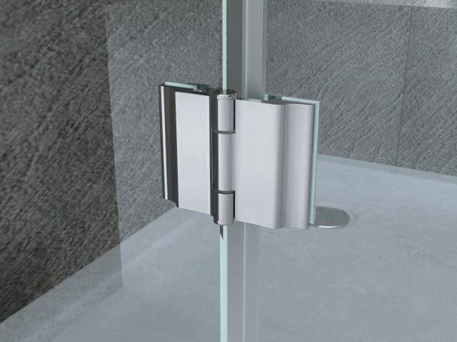 idrom porta doccia in cristallo con apertura a battente esterna