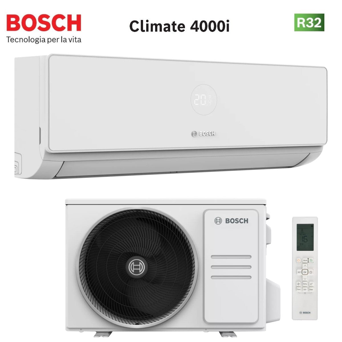 junkers bosch condizionatore bosch climate 4000i 18000 btu cl4000i set 52 we r 32 wi fi optional