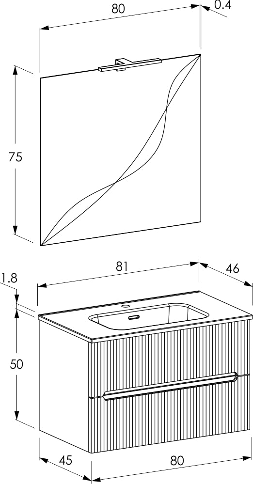 legnox consolle bagno legnox rigo 60 cm bianco neve con 2 cassetti lavabo specchio e lampada