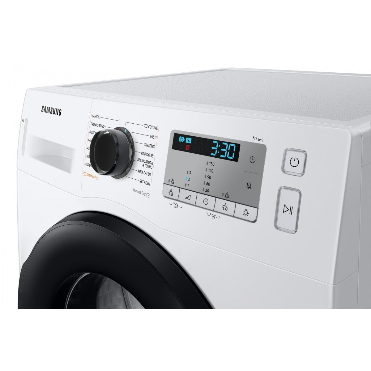 asciugatrice a pompa di calore 9 kg samsung dv90ta040ah crystal ecodry a__