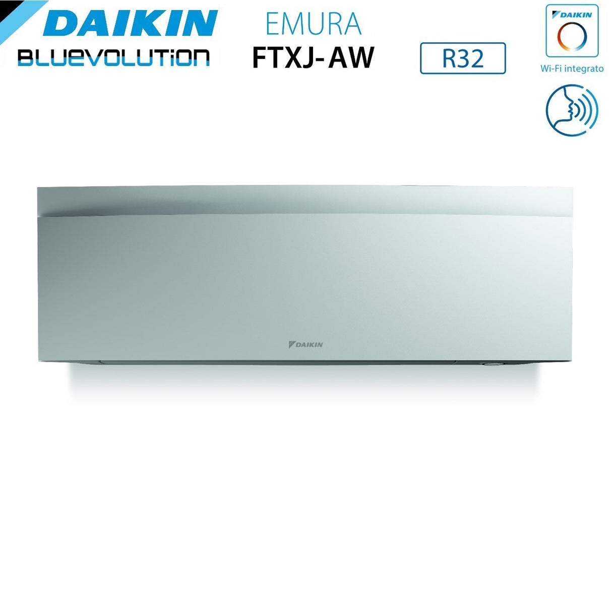 climatizzatore condizionatore daikin bluevolution inverter serie emura white 18000 btu ftxj50aw r 32 wi fi integrato classe a__ garanzia italiana novita
