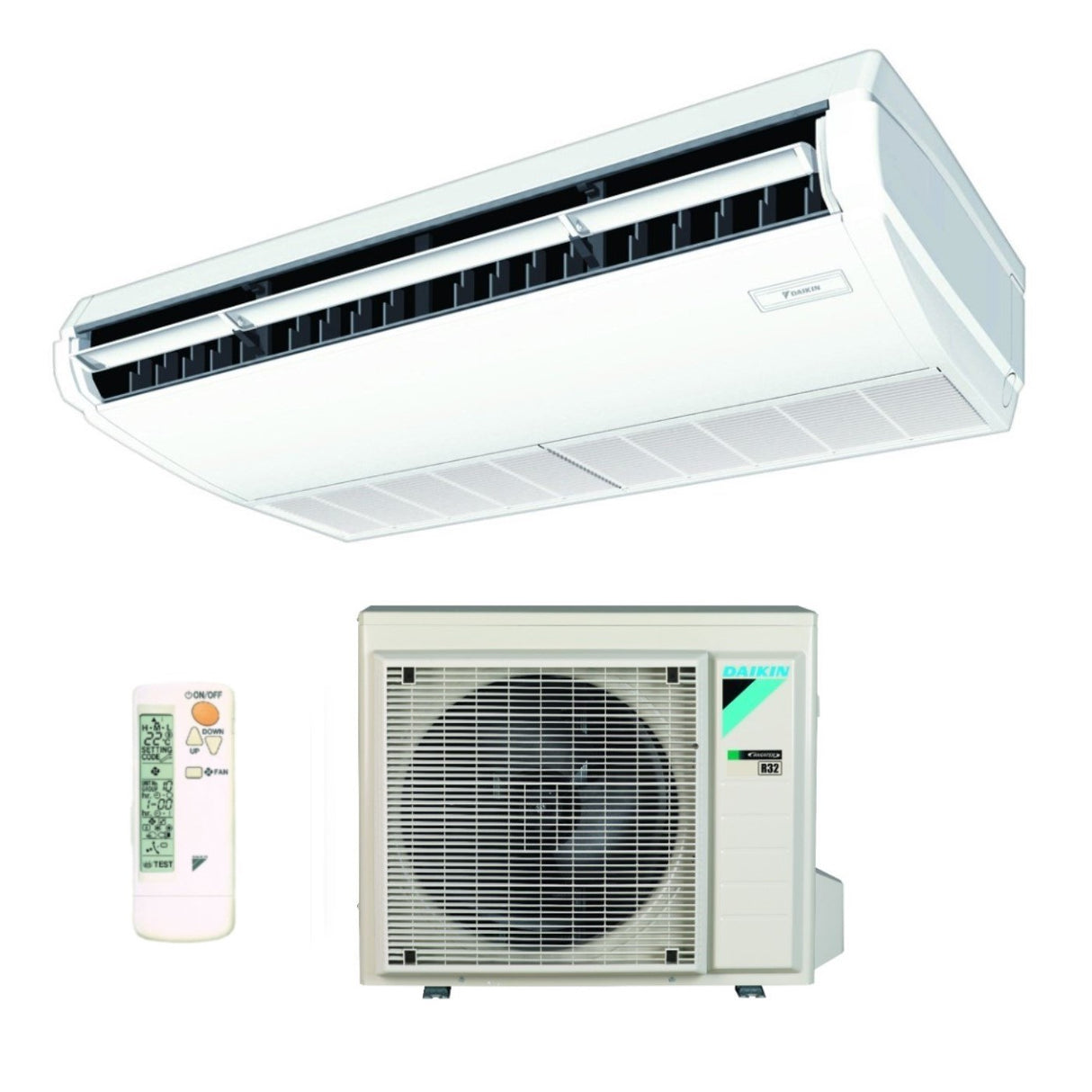 climatizzatore condizionatore daikin pensile a soffitto dc inverter 21000 btu fha60a r 32 wi fi optional a_ a garanzia italiana