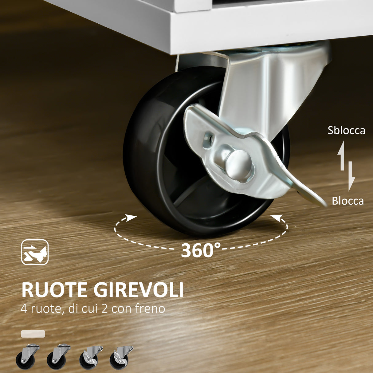 easycomfort easycomfort carrello da cucina multiuso in legno con 2 cassetti armadietto e 4 ruote 104x46x91cm grigio