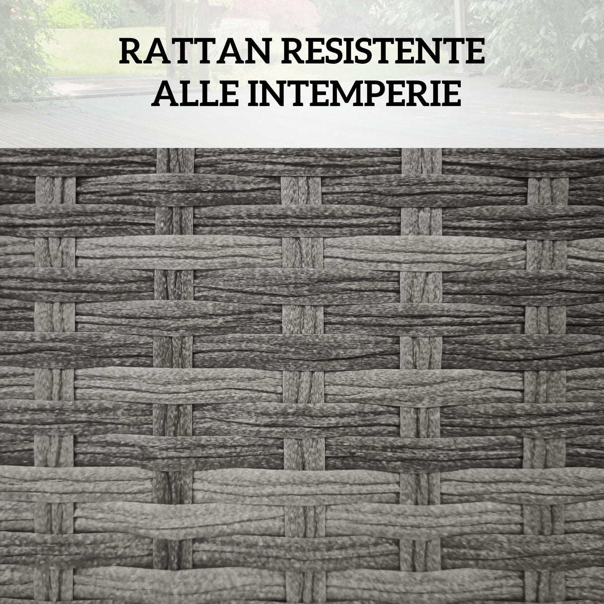 easycomfort easycomfort cesta contenitore da giardino e casa in rattan con tessuto interno 57x34x62cm grigio