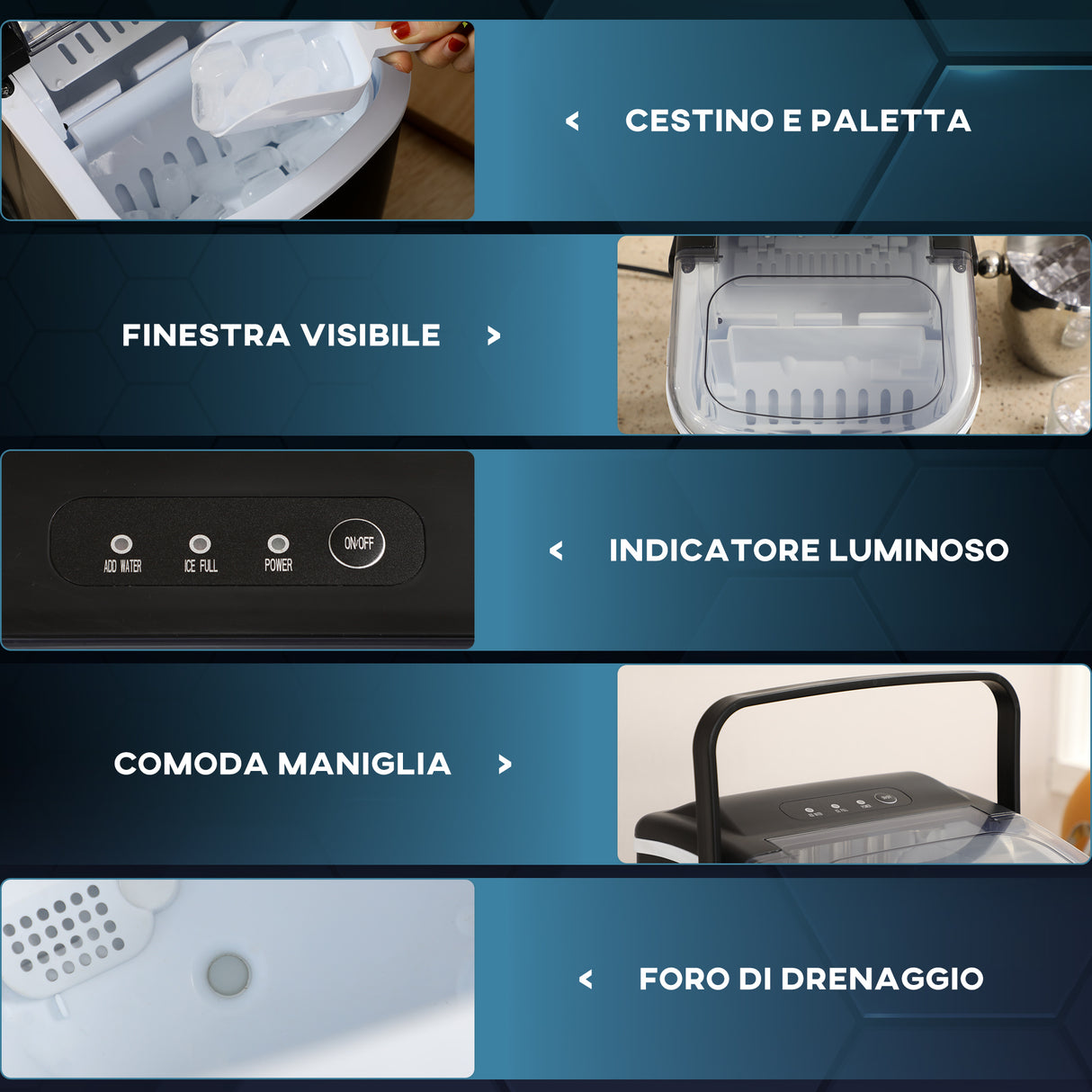 easycomfort easycomfort macchina del ghiaccio da 9 cubetti in 6 12 minuti con cestello e paletta inclusi 23 8x30 5x29 cm nero