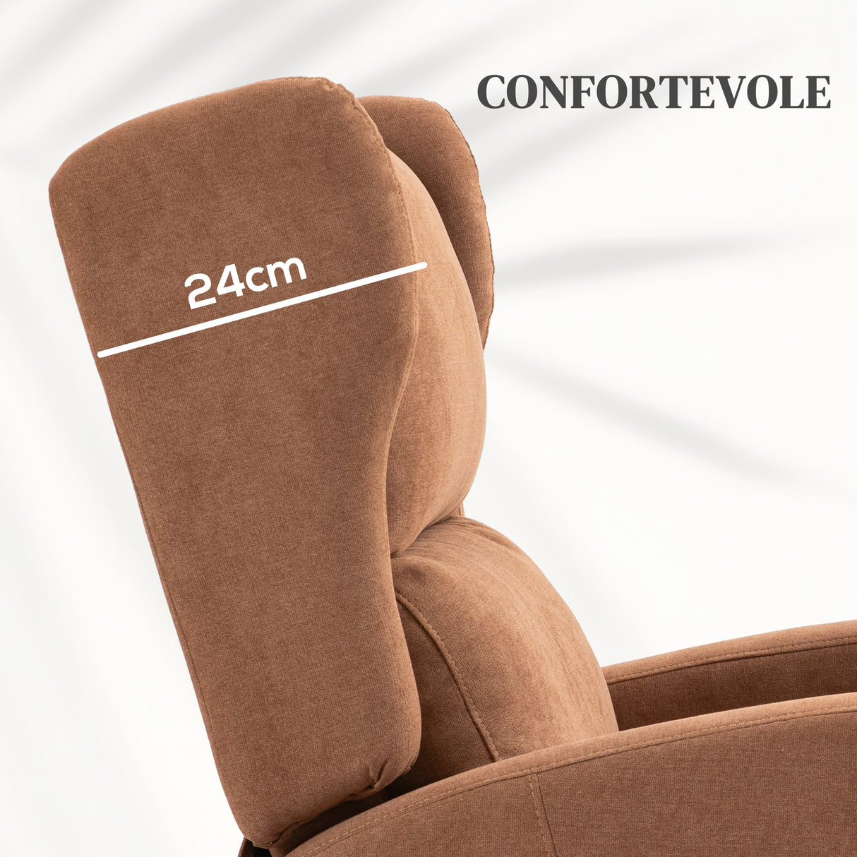easycomfort easycomfort poltrona relax alzapersona in velluto con schienale reclinabile a 160 con telecomando marrone scuro