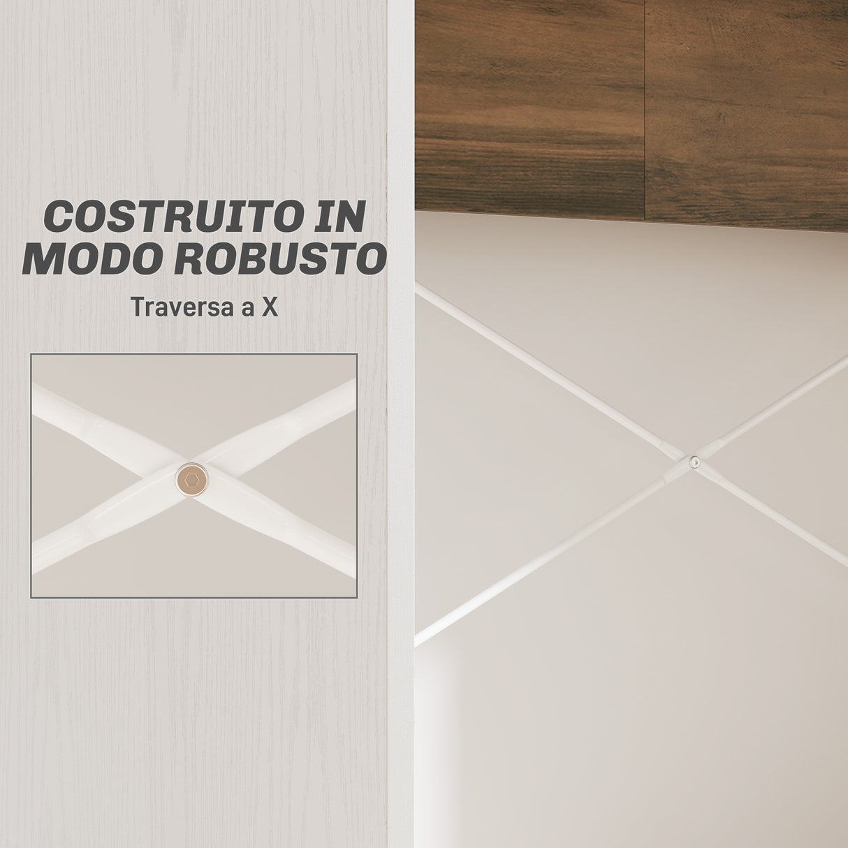 easycomfort easycomfort scrivania pc moderna con piano rialzato e 2 ripiani in truciolato 110x50x102 6 cm bianco marrone e noce