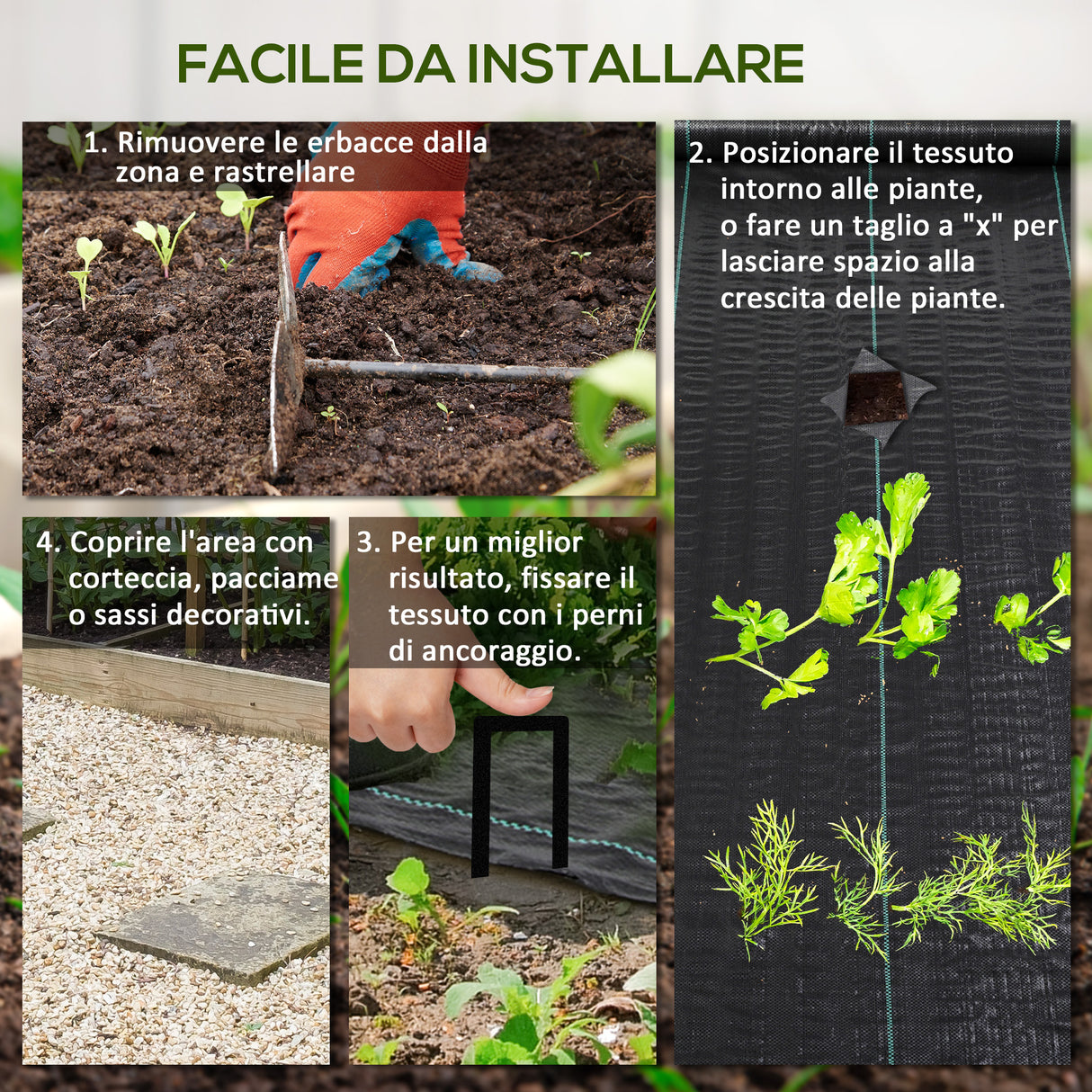 easycomfort easycomfort telo per pacciamatura 50x2 m traspirante e anti uv in polipropilene nero