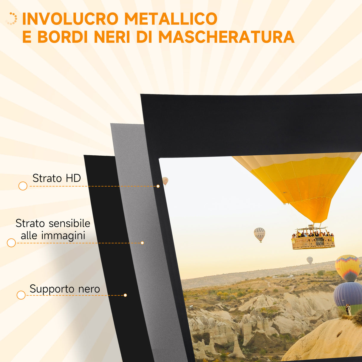 easycomfort easycomfort telo proiettore da 84 pollici con treppiede regolabile in plastica e metallo 200x8x118 cm bianco