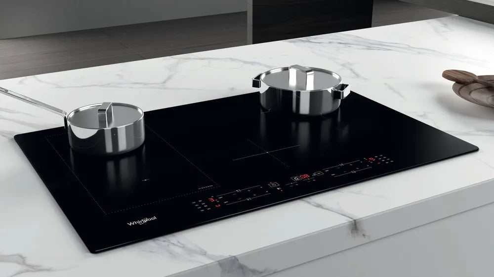 piano cottura a induzione whirlpool wlb2977ne 4 fuochi in vetro nero lxp 77x54 flexicook booster wl b2977 ne 38254