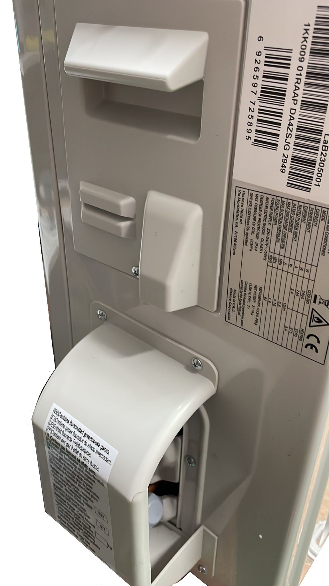 area occasioni climatizzatore condizionatore hisense inverter serie easy smart 9000 btu ca25yr05g + ca25yr05w r 32 wi fi optional classe a++ a+ 35334