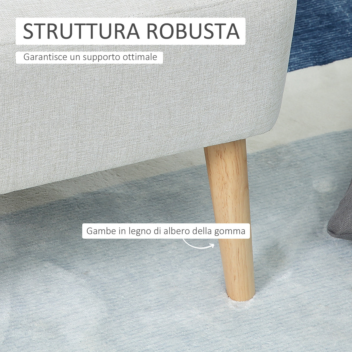 easycomfort easycomfort poltrona imbottita per soggiorno e sala in stile nordico poltroncina da camera in tessuto e gambe in legno bianco