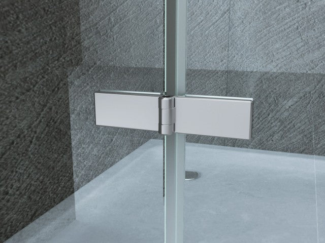 idrom box doccia porta a libro con lato fisso 8 mm 053 d duo fix