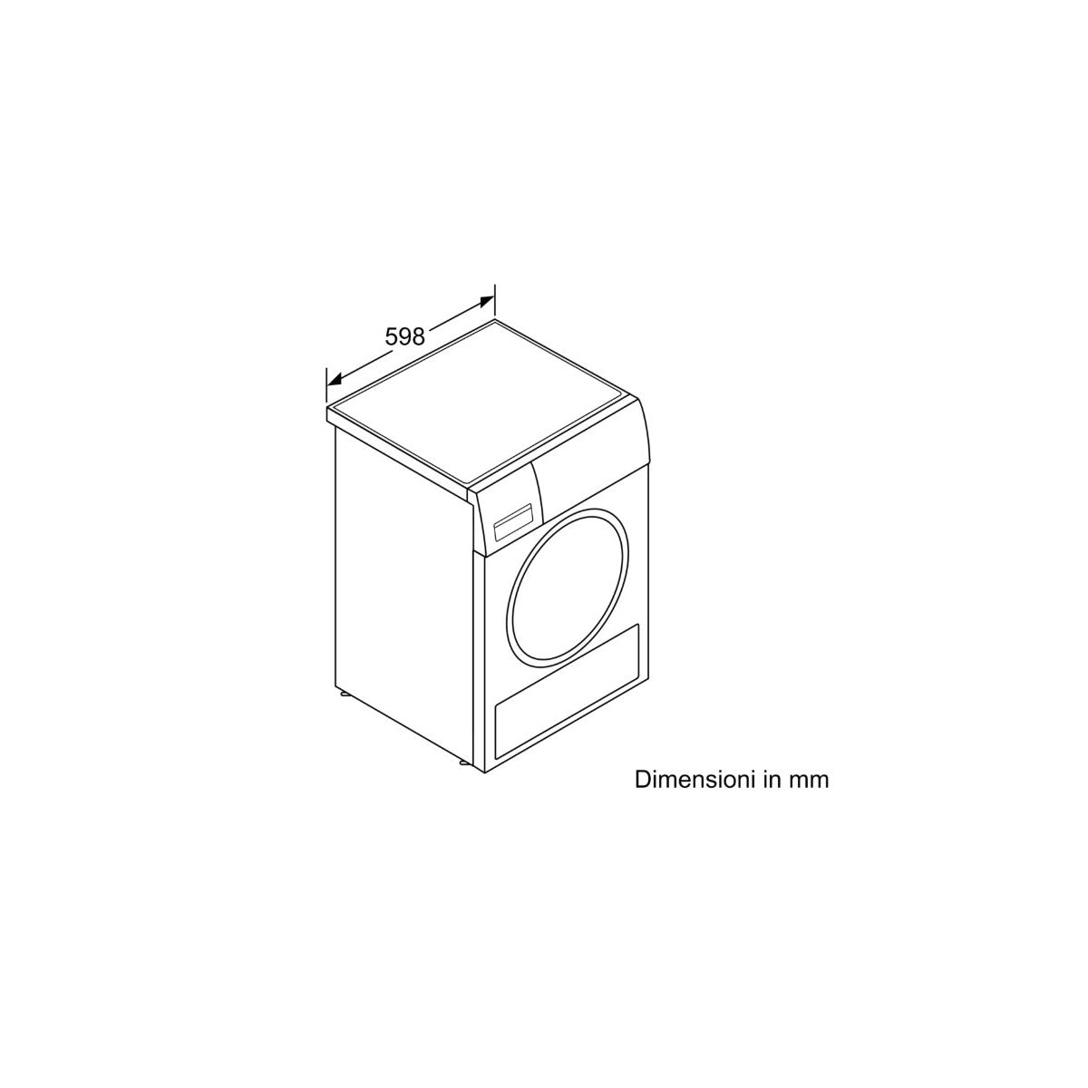 asciugatrice a pompa di calore 8 kg bosch wth85v08it serie 4 easyclean drying system classe a__