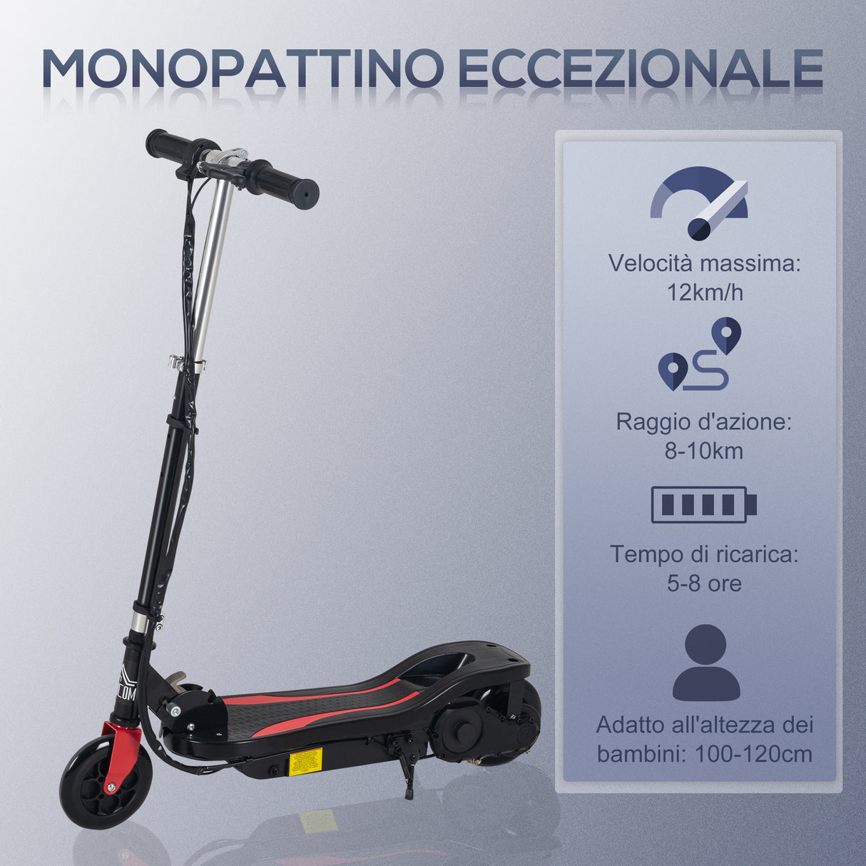 easycomfort easycomfort monopattino elettrico pieghevole altezza regolabile 82 93cm con freno velocita 12kmh nero