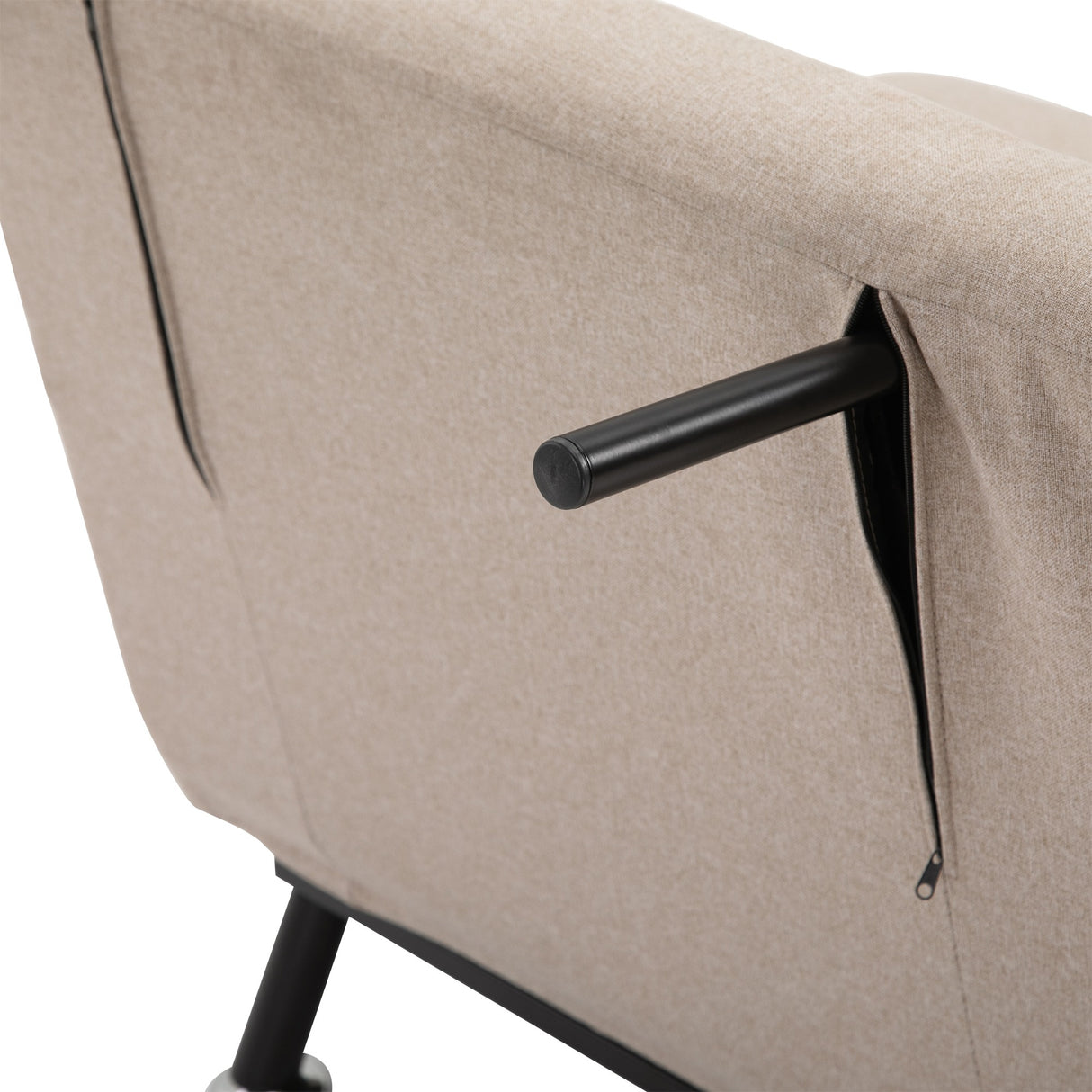 easycomfort easycomfort poltrona letto singolo poltrona con materasso e cuscino imbottito sfoderabili schienale regolabile 90 180 e telaio in metallo 75x70x75 cm beige ean 8055776911885