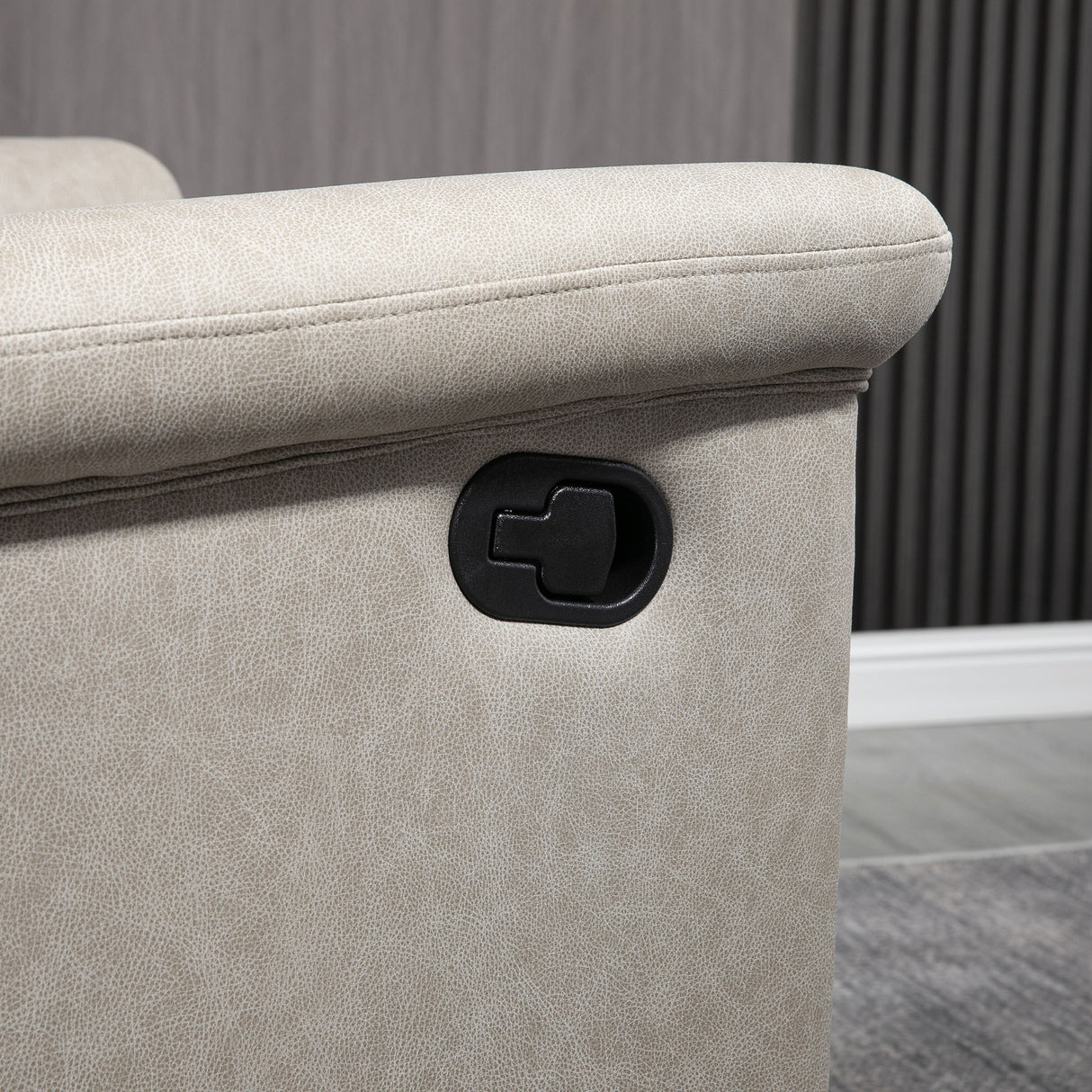 easycomfort easycomfort poltrona reclinabile manualmente 135 con poggiapiedi poggiatesta e braccioli imbottiti 78x96x102 cm grigio