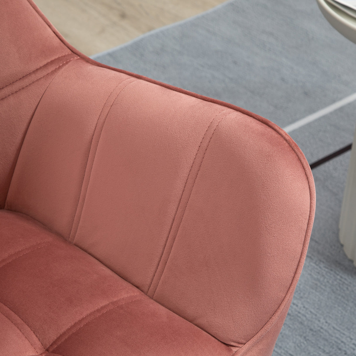 easycomfort easycomfort poltroncina stile nordico in legno ed effetto velluto rosa per soggiorno o ufficio 67x61 5x71 cm