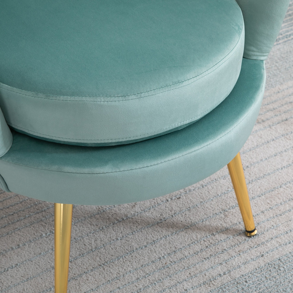 easycomfort easycomfort poltroncina vintage di design in velluto blu poltroncina da camera con schienale alto 76x67x74cm verde