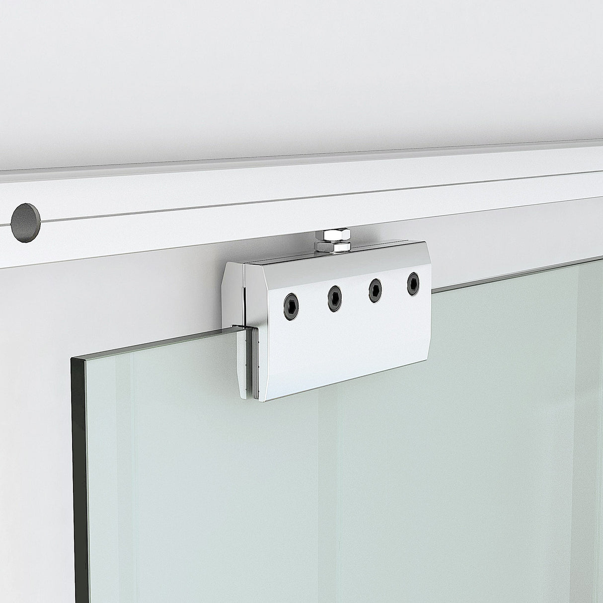 easycomfort easycomfort porta scorrevole in vetro trasparente con binario e maniglia in alluminio per bagno cucina studio 210x75x0 8cm ean 8054144133218