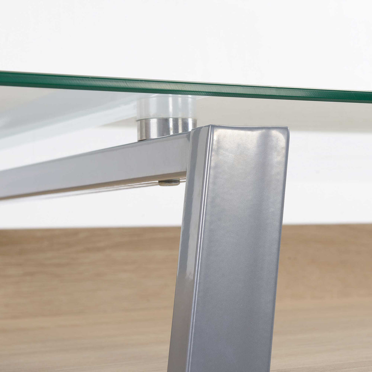 easycomfort easycomfort scrivania da computer di design con piano in vetro temperato di 9mm e telaio in legno e acciaio per casa ufficio ean 8055776910307