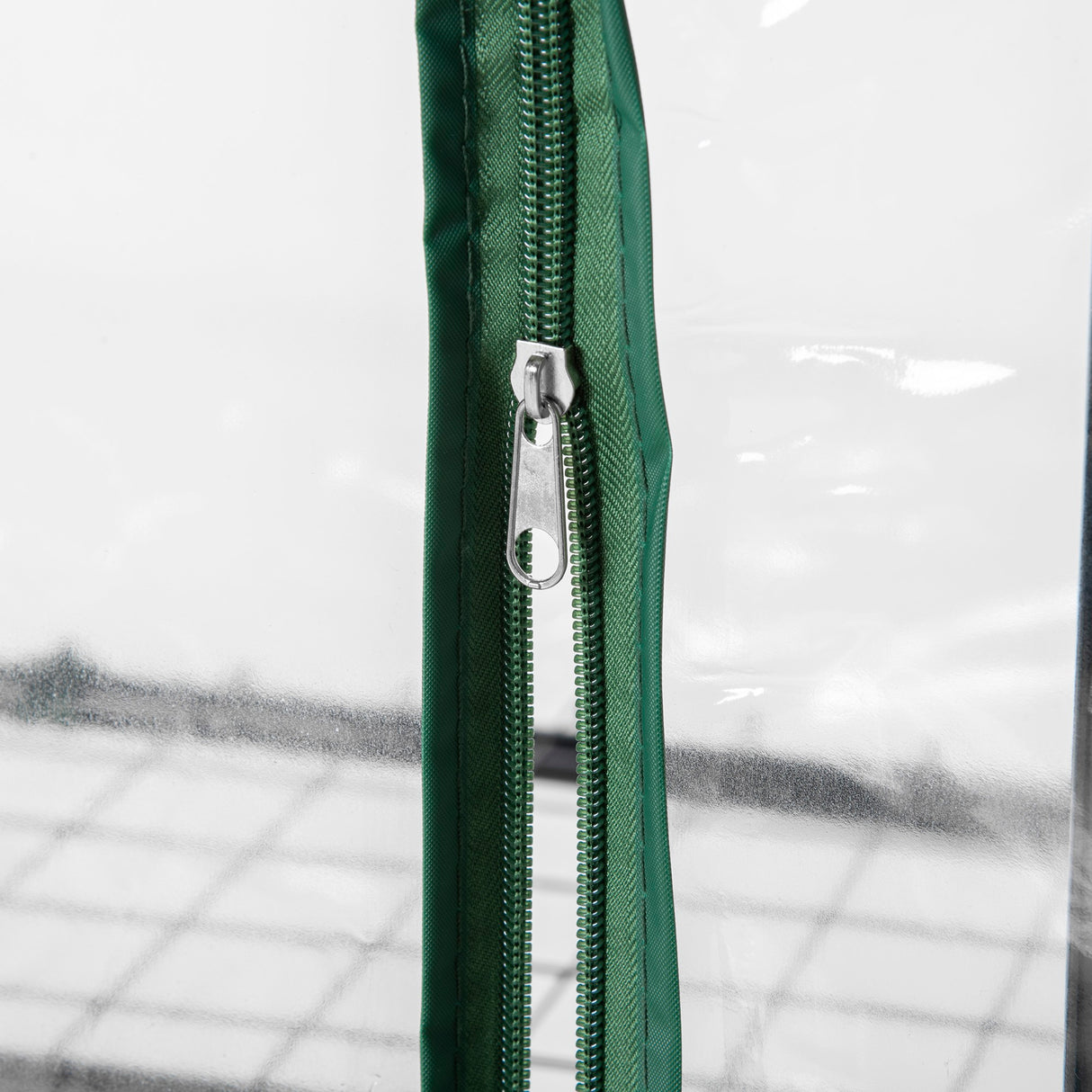 easycomfort easycomfort serra da balcone compatta con 4 ripiani e copertura in pvc trasparente 70x50x160cm