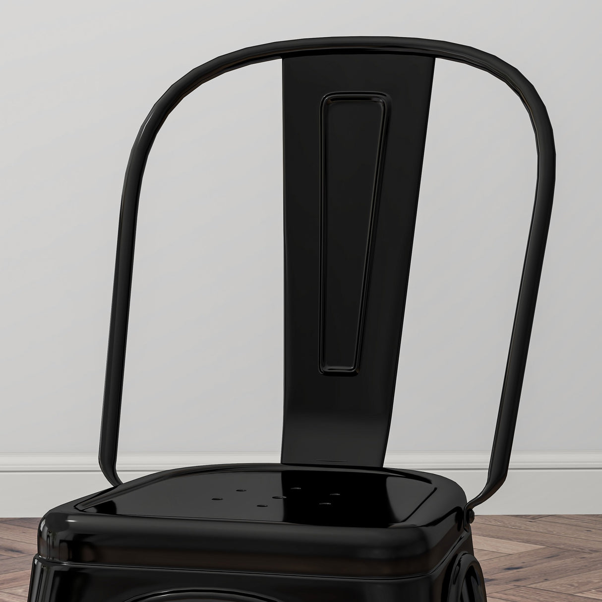 easycomfort easycomfort set da 4 sedie impilabili moderno per sale da pranzo soggiorni locali o bar stile industriale in acciaio 53x45x85cm nero