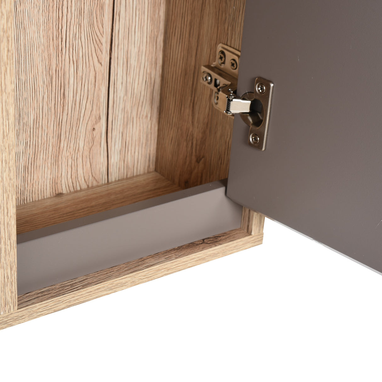 easycomfort easycomfort armadietto pensile per il bagno con mensola e 2 ripiani installazione a parete grigio e rovere 57 x 14 2 x 49 2cm ean 8054111842907