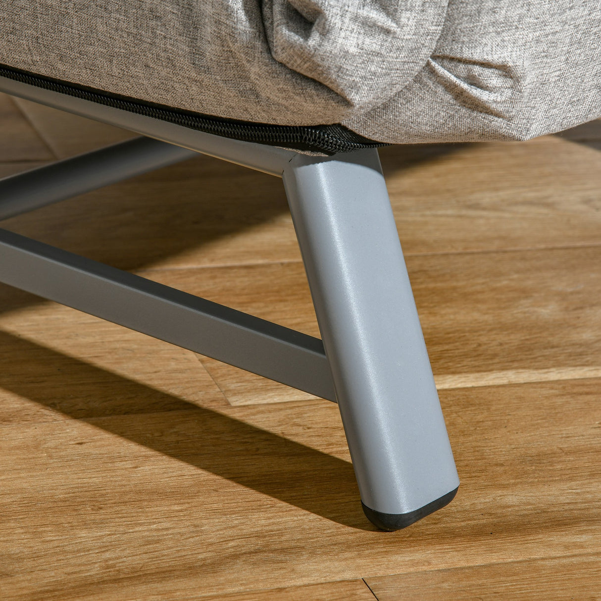 easycomfort easycomfort poltrona letto singolo con schienale reclinabile 5 livelli con cuscino extra tessuto e metallo 73x74x81cm grigio