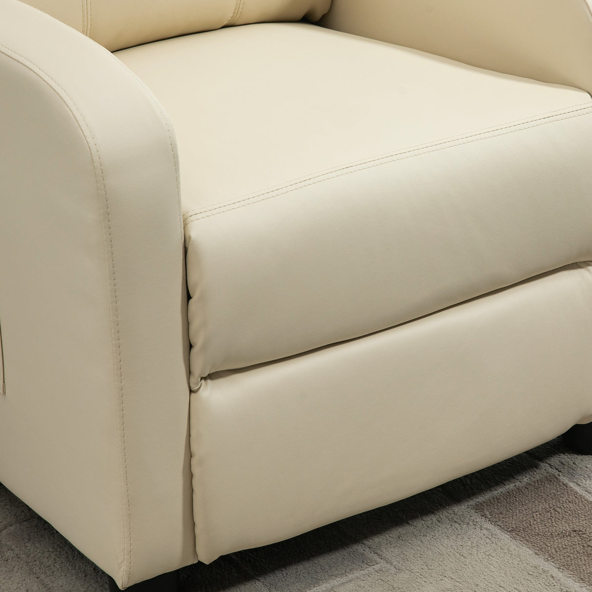 easycomfort easycomfort poltrona relax massaggiante con telecomando e 8 programmi reclinazione e poggiapiedi 68x88x98cm crema