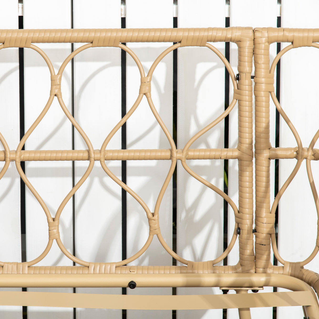 easycomfort easycomfort salotto da giardino in rattan stile boho con divano 2 posti 2 poltrone e tavolino con vetro