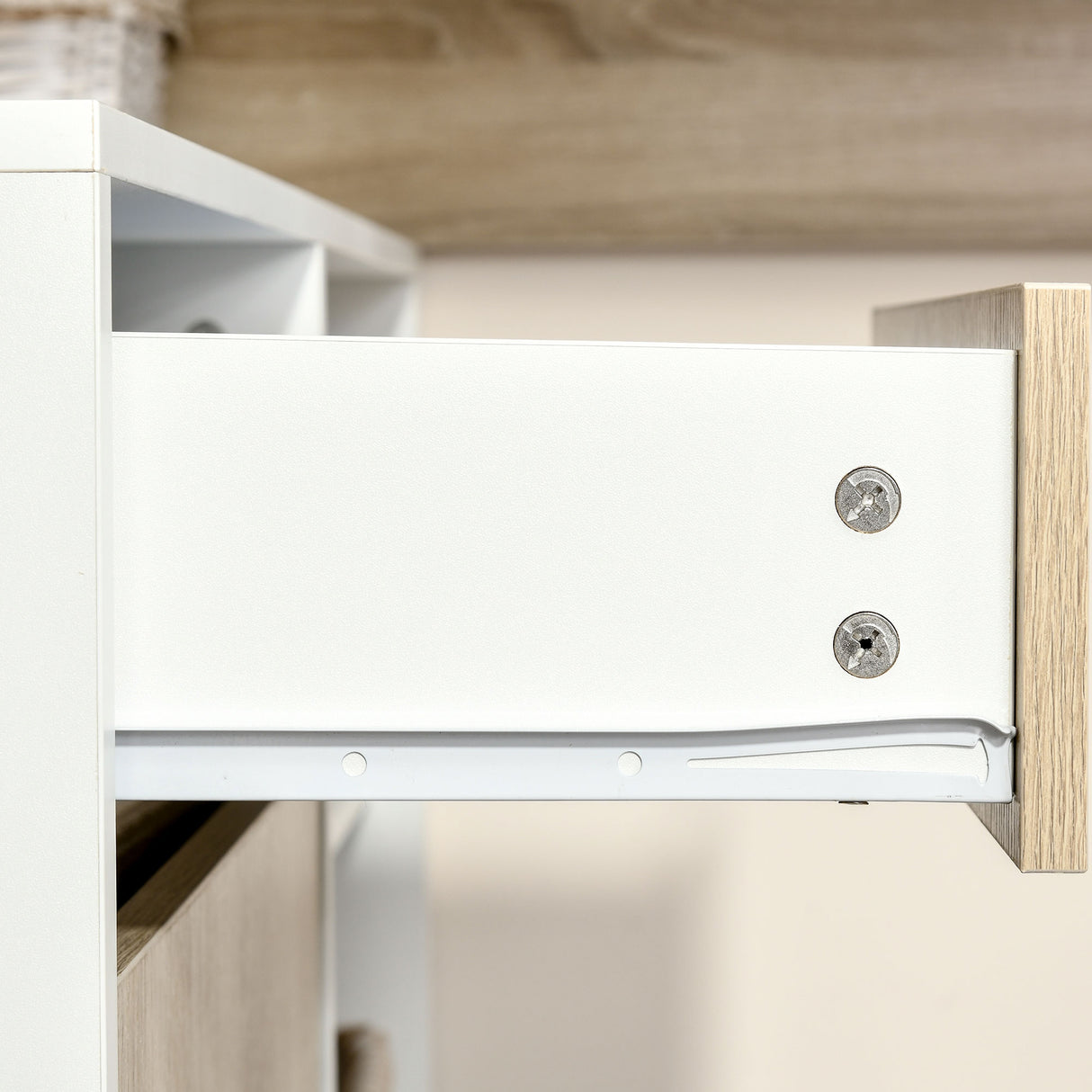 easycomfort easycomfort scrivania angolare scrivania ad angolo per computer da camera o ufficio scrivania salvaspazio in legno rovere e bianco
